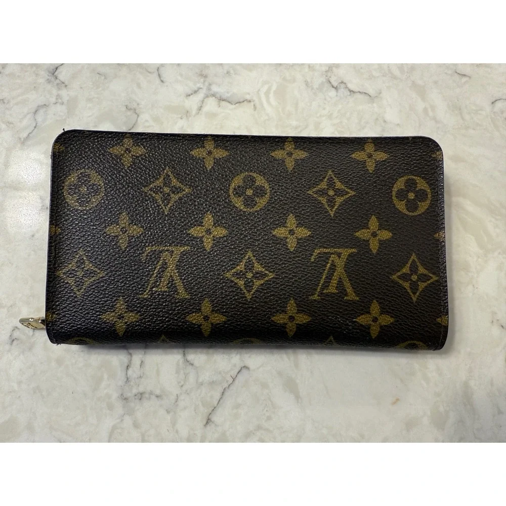 Louis Vuitton‎ Zippy Wallet Monogram Canvas Brown Long Zip Around Wallet Spain
